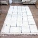 White and blue rug 250cmx150cm