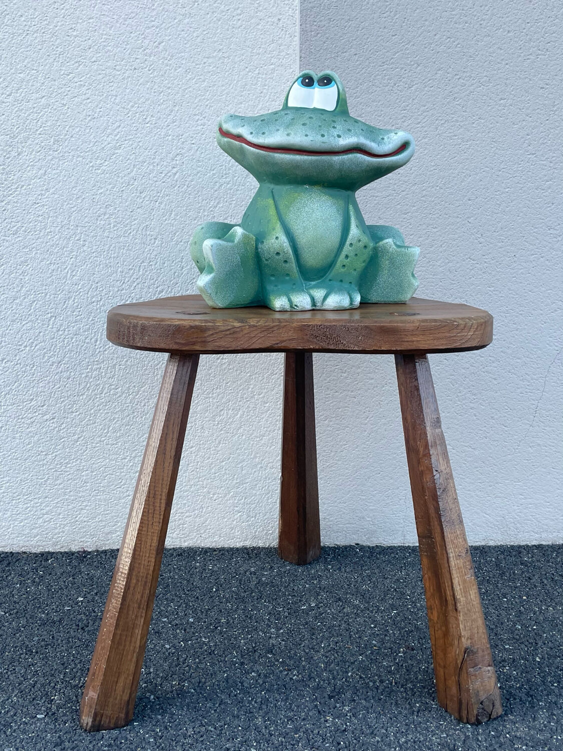 French brutalist tripod stool