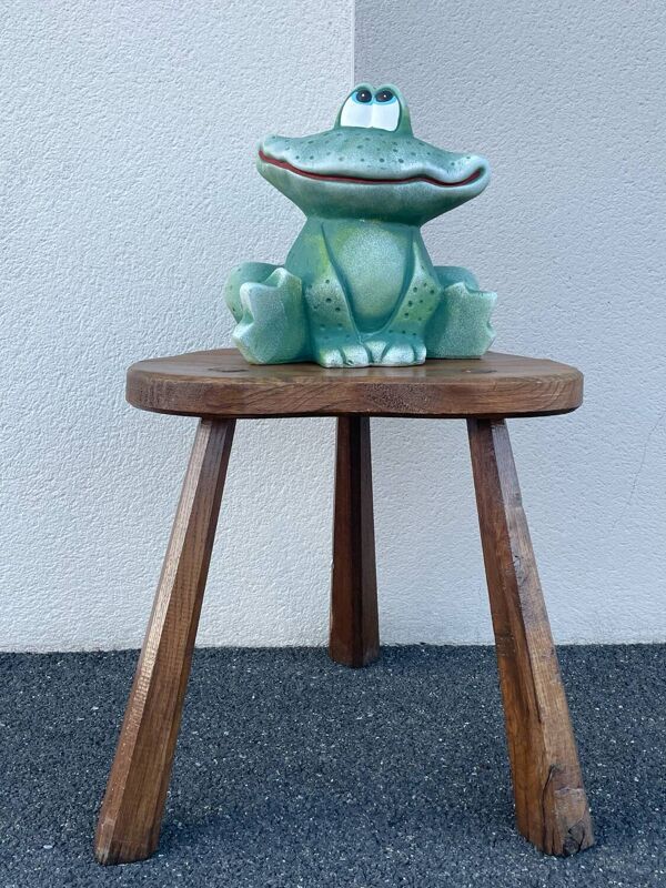 Tabouret tripode français brutaliste