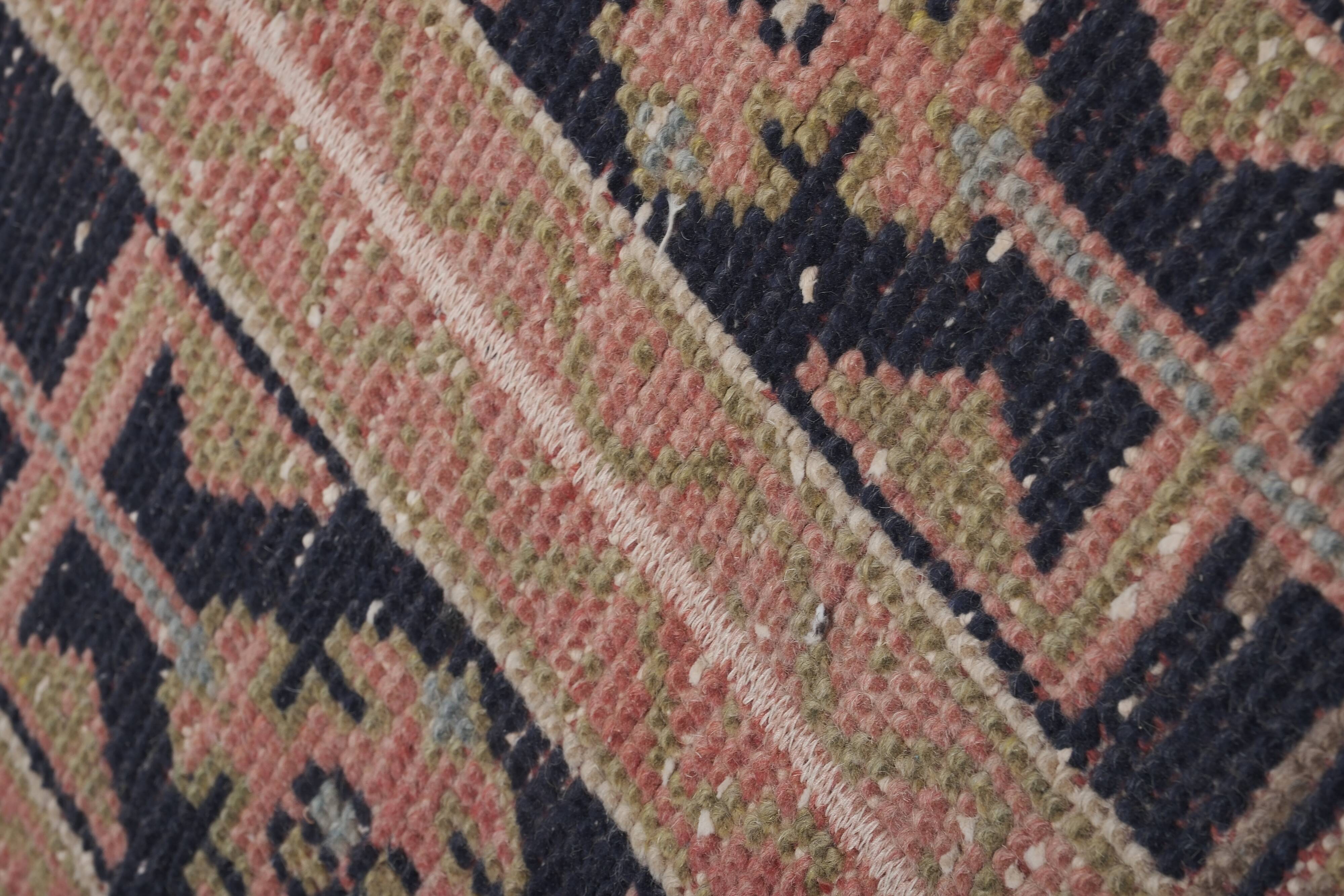 Vintage Turkish Oushak Handwoven Rug 48x297 cm