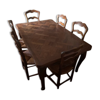 Dining table with 6 chairs