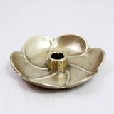 Brass flower candle holder