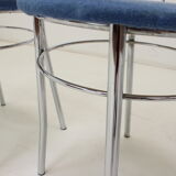1980s Set of Four Chrome Dining Chairs, Italy
