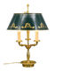 Empire Style Bouillotte Lamp in Gilded Bronze with Three Lights "Lucien Gau"