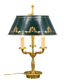 Empire Style Bouillotte Lamp in Gilded Bronze with Three Lights "Lucien Gau"