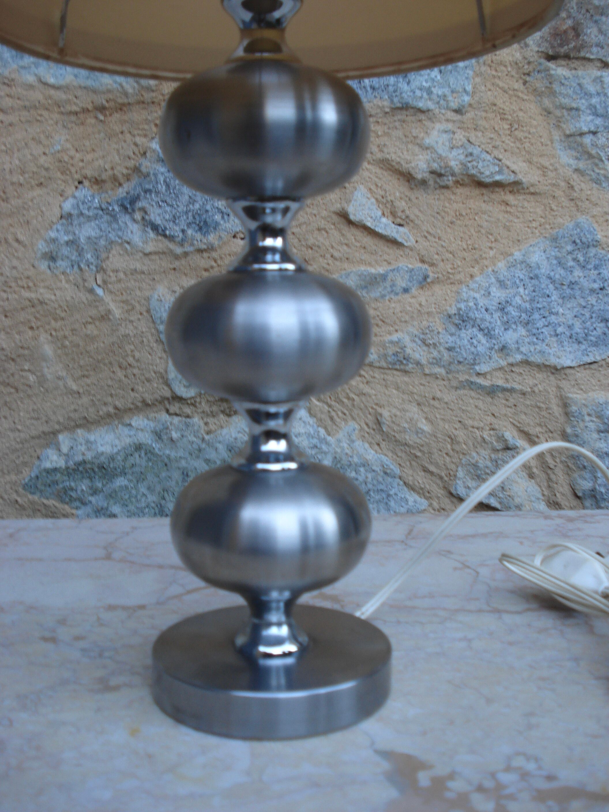 Vintage lamp 1970 alu brush