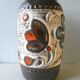 Ceramic vase decorated with flowers Bay West Germany 1970s