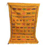 Handmade wool Berber rug – Colourful bohemian Moroccan kilim