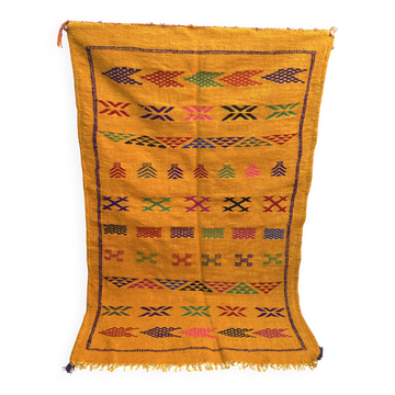 Tapis berbère en laine fait main – Kilim marocain bohème coloré