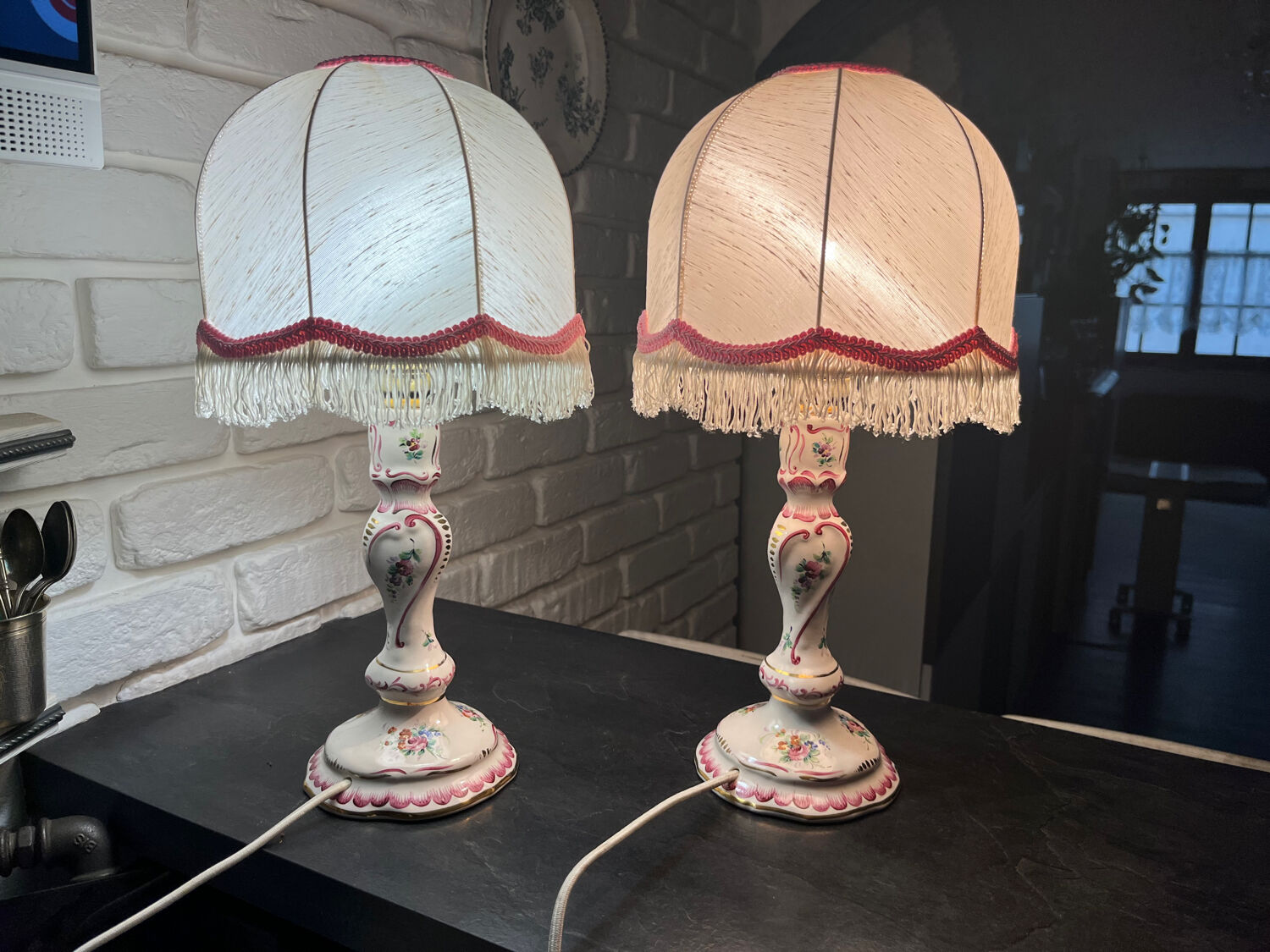 Pair of Clamecy lamps