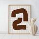 Abstract brown line giclee print, 50x70cm