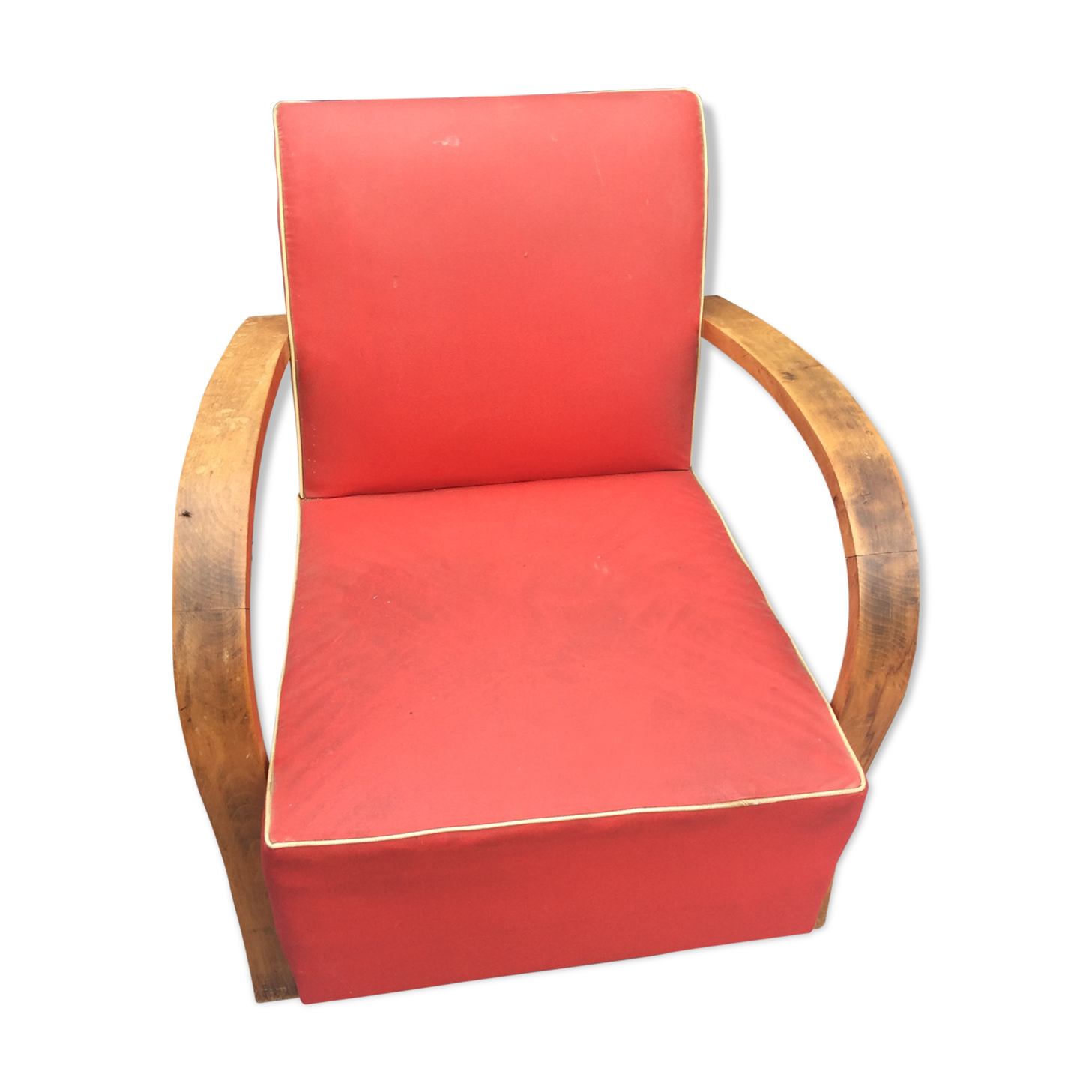 Chair art deco 1930 red skai said studio