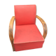 Fauteuil art deco 1930 skai rouge dit de studio