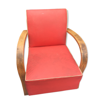 Chair art deco 1930 red skai said studio