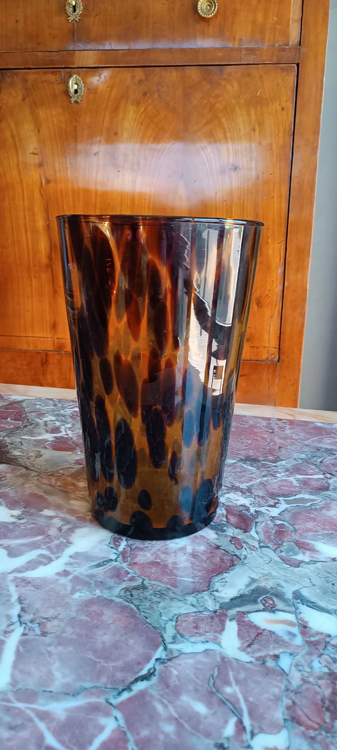 Murano glass vase, speckled, 1970s