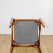 Edmund Homa stool beige-cream seat - structural fabric