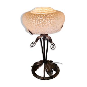 lampe fer art déco abat