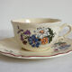 Tasse à thé et soucoupe vintage sarreguemines "agreste"