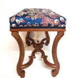 Colorful Louis XIV Style Bench with Sheep Bone Base
