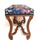 Colorful Louis XIV Style Bench with Sheep Bone Base