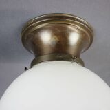 Art Deco Brass Ceilling Lamp, 1920s
