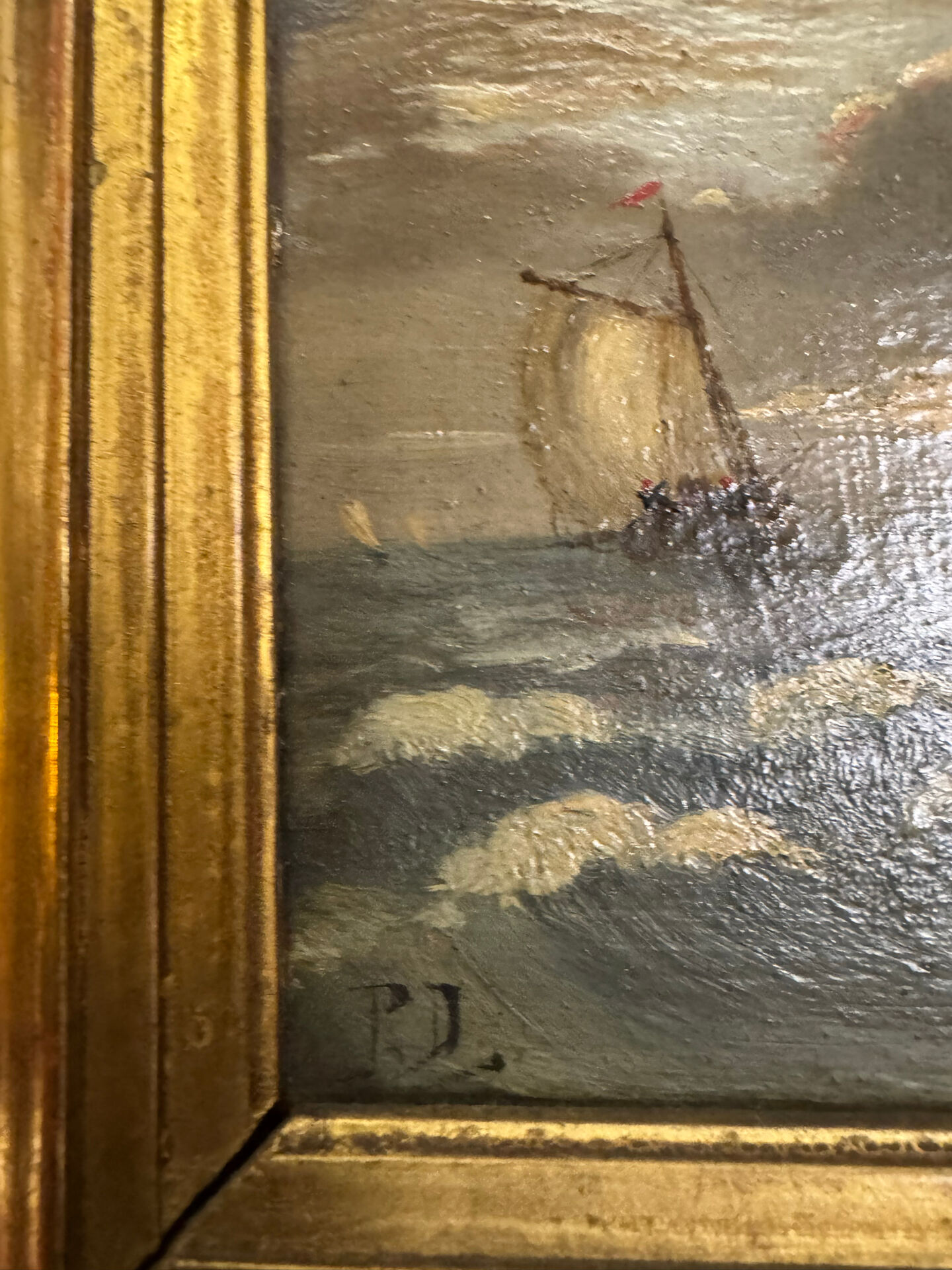 Oil on wood 19th century