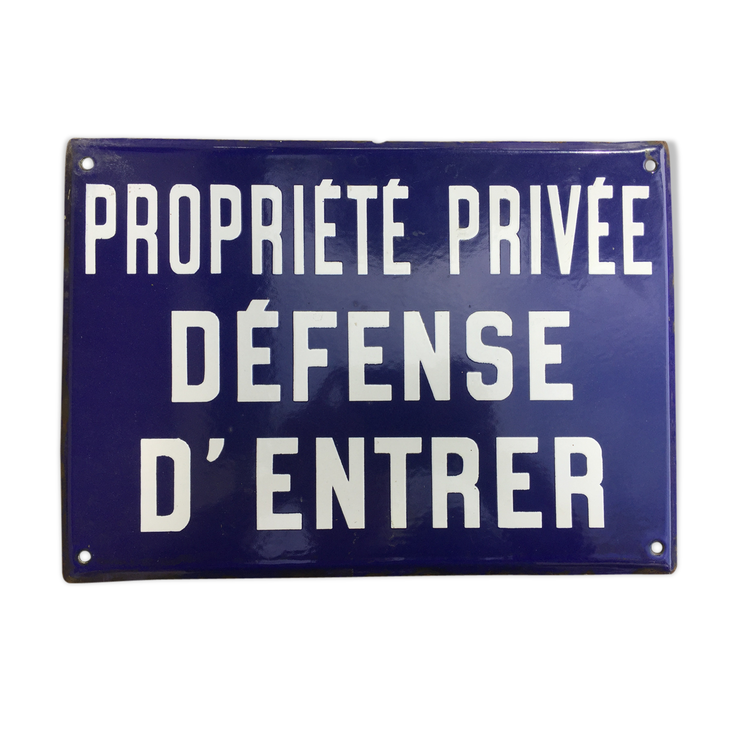 Old sign "private property keep out" 25x35cm
