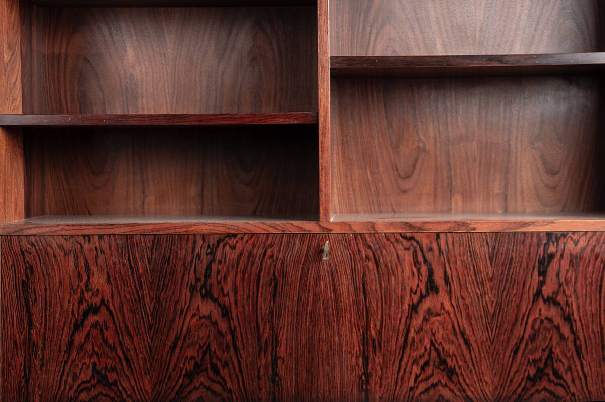 Shelf and bar furniture, Danish, in Rosewood and Brass, Erik Brouer 1960.