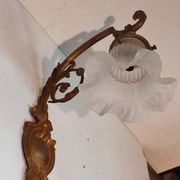 Art Nouveau wall art deco lampshades day tulip pressed glass brass rising