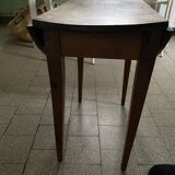 Round wooden folding coffee table