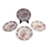 Lot de 4 assiettes creuses faïence de gien
