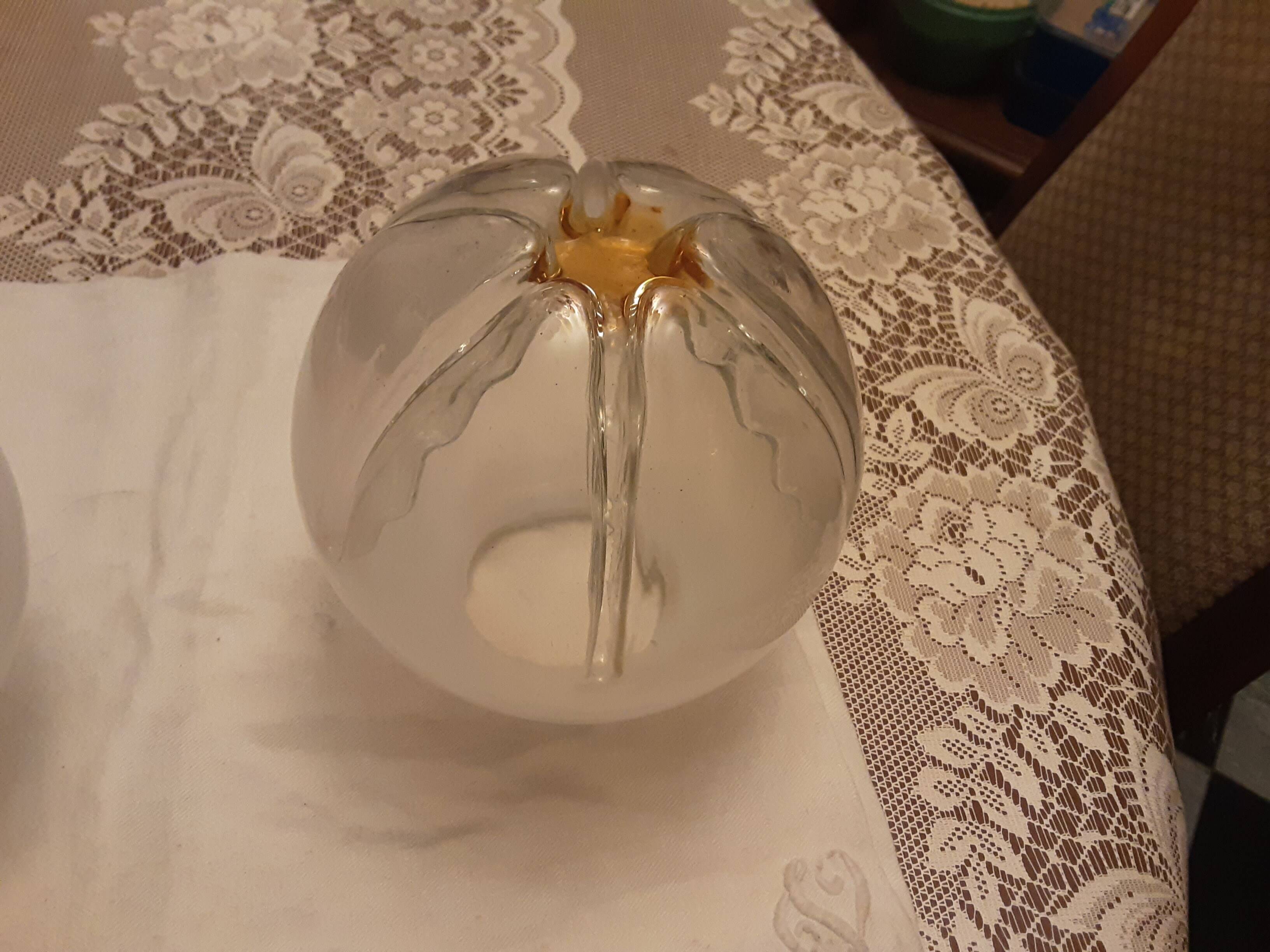 2 globes wall lights murano glass