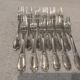 12 silver-plated metal table forks by Ercuis silversmiths, Mousseline pattern