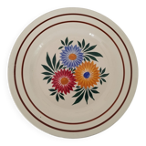 Flat Round Faience H.B.C. Choisy-le-Roi Vintage
