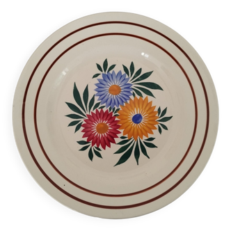 Flat Round Faience H.B.C. Choisy-le-Roi Vintage