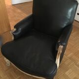Paire de bergères en cuir