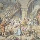 French wall tapestry Gobelin Tapestry "Jolly Men" "After Rembrandt"