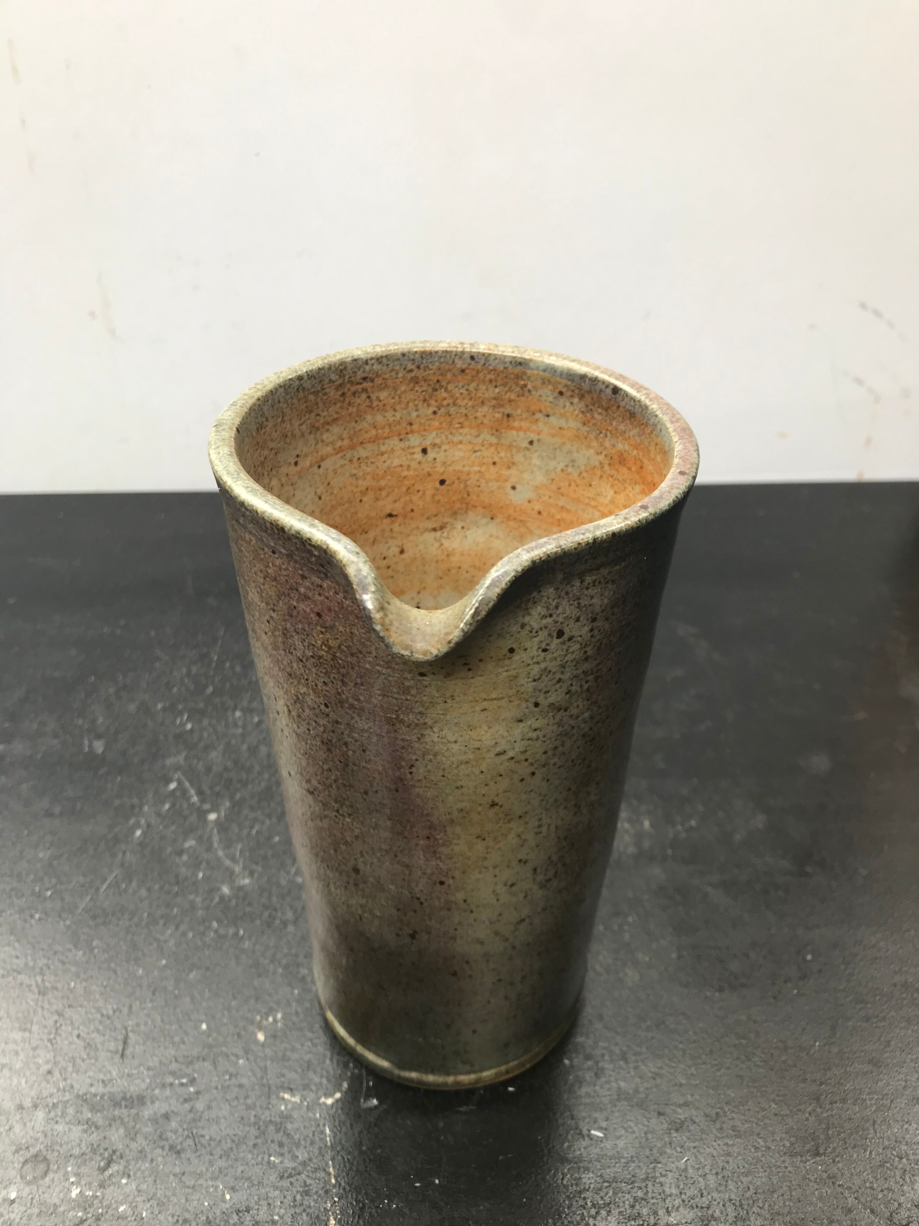 Pitcher blue grey sandstone vintage 70