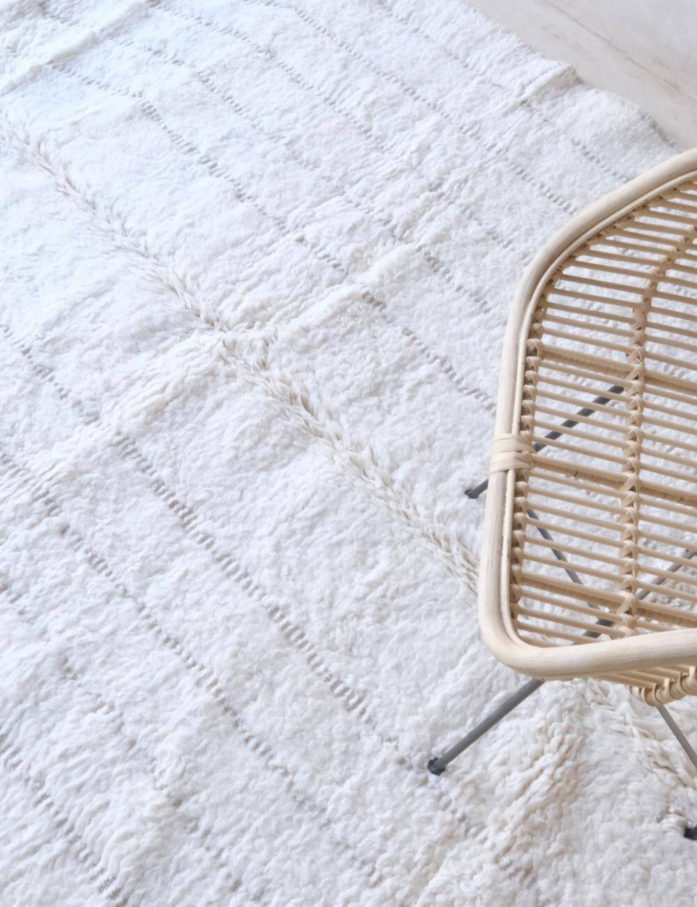 Tapis Blanc Berbère - 294 x 205 cm