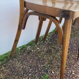 Series of 6 vintage old restaurant bistro chairs - 1950s