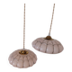 Art Deco pink glass suspensions from Clichy