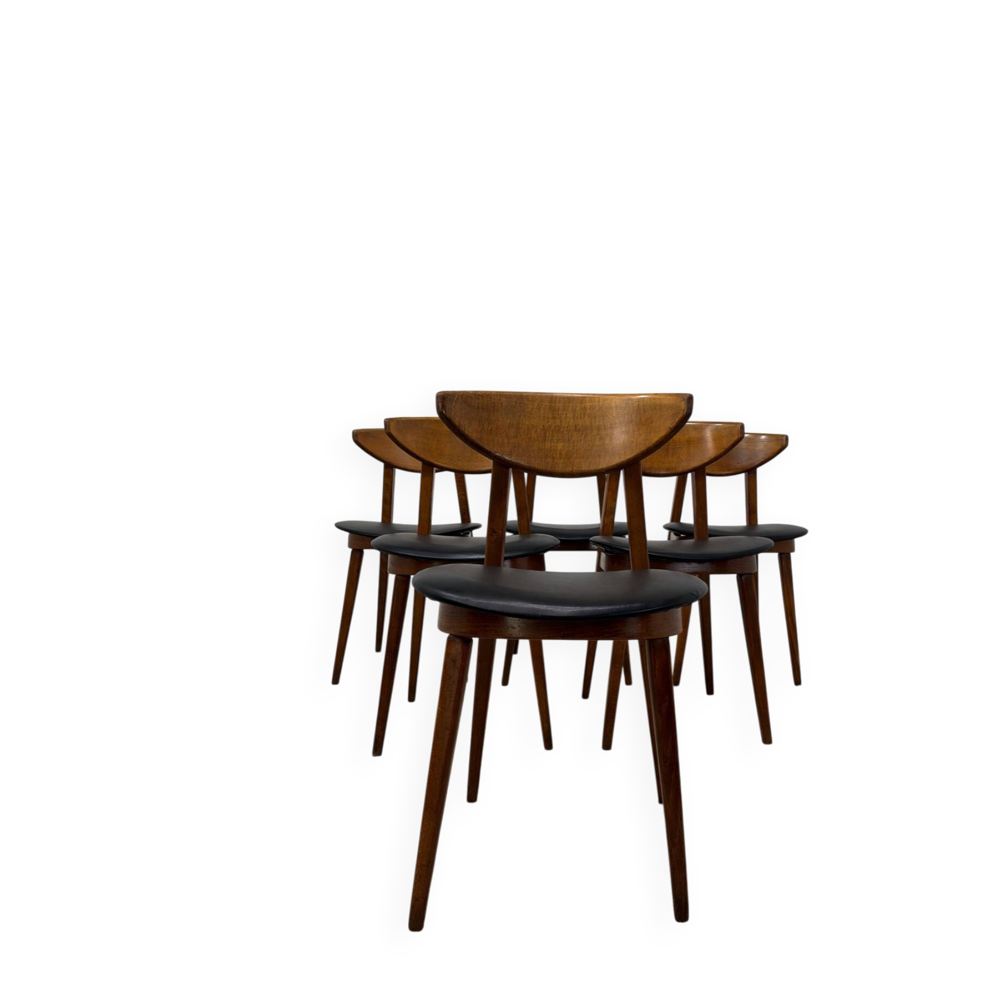 6 Fontania chairs attributed to Baumann – 1960s