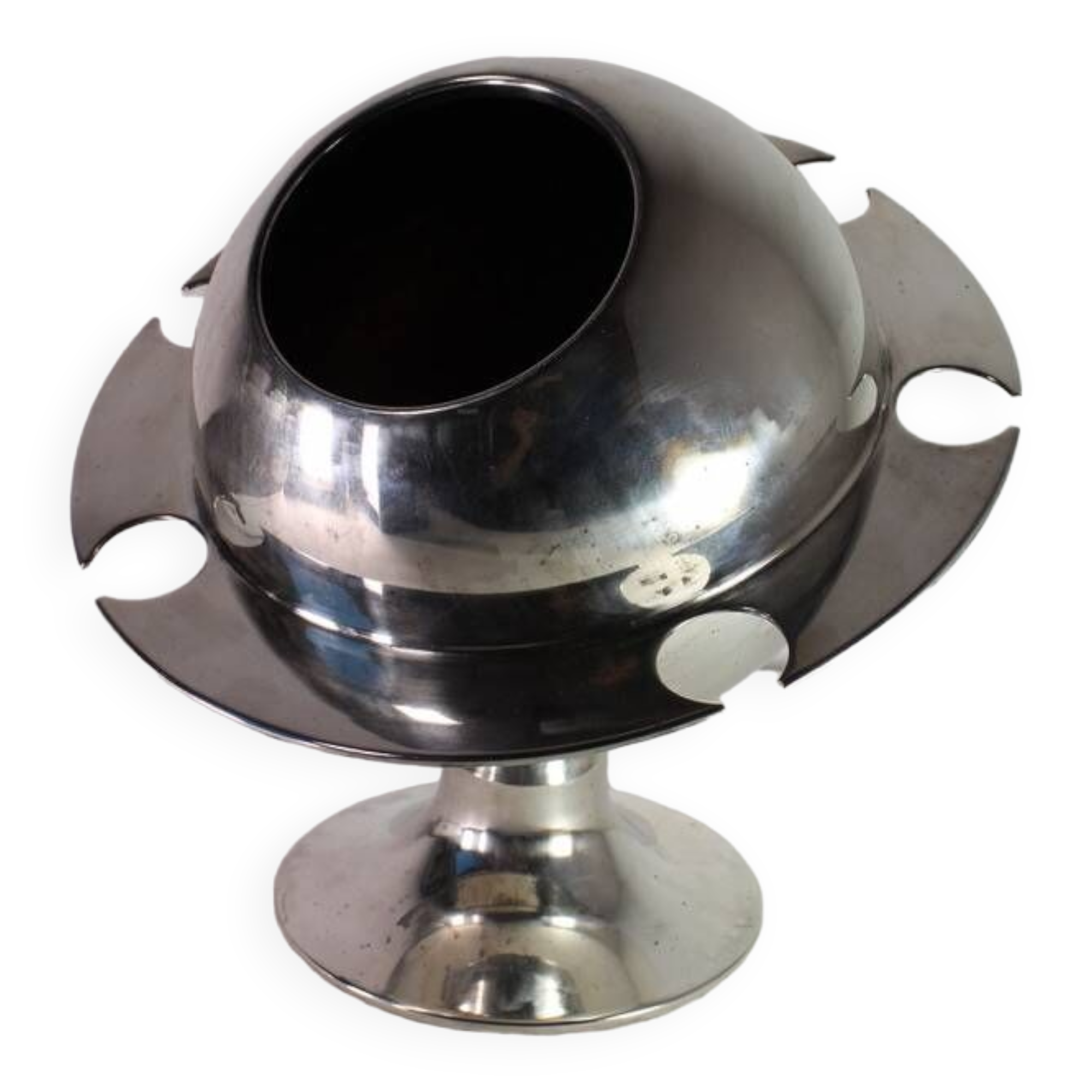 Champagne bucket Sptounik France Silver metal 1940