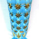 Church vase for offering to the Virgin, starry blue opaline Gold