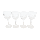 4 "diamond" foot glasses