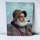 Painting signed E. Baro (Léon Noireaut), pipe sailor
