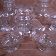 9 coupes à champagne vintage gravé 1950