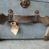 Old wooden travel trunk