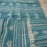 Kilim blue and white handmade  95x140cm