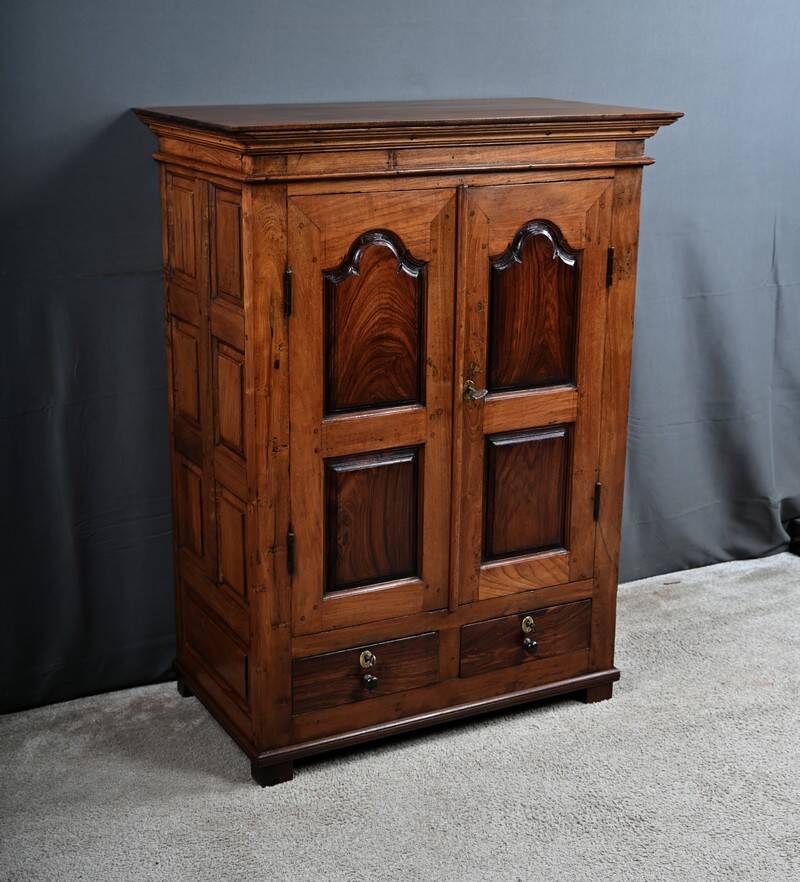 Small Teak and Rosewood Spice Cabinet, Pondicherry, India – Late 19th Century